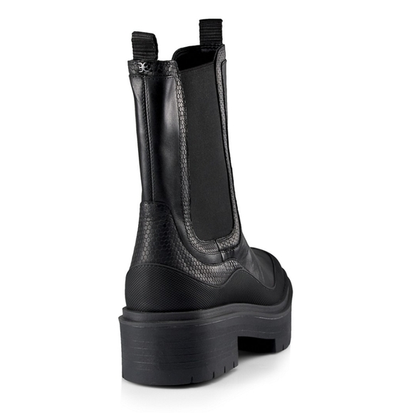 Edgy Sam Edelman Water Repellent Black Leather Chelsea Boots - Picture 9 of 14